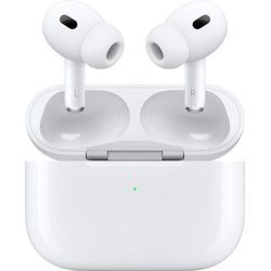 Apple AirPods Pro (2. Gen. 2023) mit MagSafe Case (USB-C) In-Ear-Kopfhörer (Active Noise Cancelling (ANC), Freisprechfunktion, Transparenzmodus, kompatibel mit Siri, Siri, Bluetooth), weiß