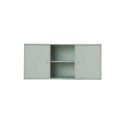 Hammel Furniture Sideboard Mistral, Hochwertig Schrank, hängend/stehend montierbar, mit zwei Türen, B: 133 cm, anpassungsbar Designmöbel, grau|grün
