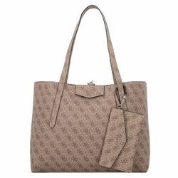 Guess Eco Brenton Shopper Tasche 36 cm latte logo