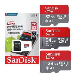 TradeNation Speicherkarte SanDisk ULTRA micro SD Karte 32GB 64GB 128GB U1 Class 10 Speicherkarte (64 GB