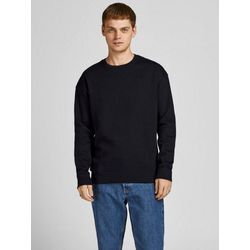 Jack & Jones Sweatshirt Basic Sweater Langarm Shirt Rundhals Pullover JJESTAR (1-tlg) 4012 in Schwarz