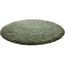 Hochflor-Teppich Matteo HL-0961, Homie Living, rund, Höhe: 50 mm, nachhaltig aus 100% recyceltem PET, Langflor, Shaggy, Wohnzimmer, grün