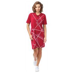 Gio Milano Shirtkleid Kleid mit abstraktem Druck und dezentem Strassbesatz