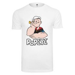 Merchcode T-Shirt Merchcode Herren Popeye Logo And Pose Tee (1-tlg), weiß