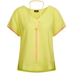 V-Shirt SPORTALM KITZBÜHEL Gr. 36, gelb (yew green) Damen Shirts V-Shirts mit Zierkordel als Hingucker