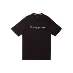 Tommy Hilfiger Big & Tall T-Shirt BT-TOMMY LOGO TEE-B mit Tommy Hilfiger Logoschriftzug auf der Brust, schwarz