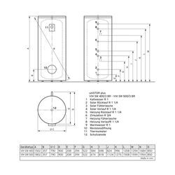 Vaillant uniSTOR plus VIH SW 400/3 BR Solar-WW-Speicher 400 l rund stehend 0010020648