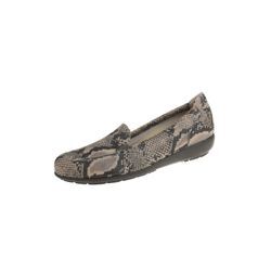 Slipper NATURAL FEET "Matilda", Damen, Gr. 38, braun (beige), Synthetik, Schuhe Slipper Mokassin, in tollem Design
