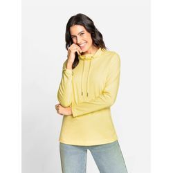 Langarmshirt INSPIRATIONEN "Shirt" Gr. 42, gelb (zitrone) Damen Shirts Jersey