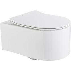 Tiefspül-WC WELLTIME "Trento" WCs weiß WC-Becken Toilette spülrandlos, inkl. WC-Sitz mit Softclose