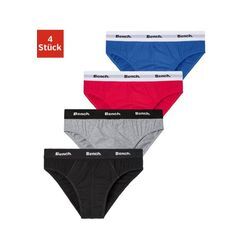 Bench. Slip (Packung, 4-St) mit kontrastfarbigem Webbündchen, blau|bunt|grau|rot|schwarz