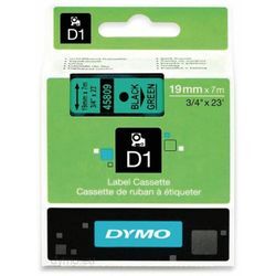 DYMO Beschriftungsband D1 für LabelManager, schwarz auf grün, Standard, 19 mm