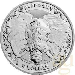 1 Unze Silbermünze Sierra Leone Big Five - Elefant 2023