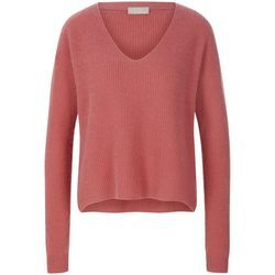V-Pullover aus 100% Premium-Kaschmir include pink