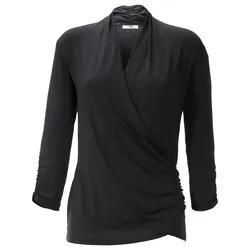 V-Shirt 3/4 Arm Peter Hahn schwarz, 38