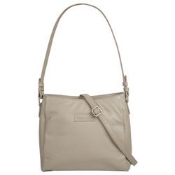Shopper BRUNO BANANI, Damen, Gr. B/H/T: 27cm x 25cm x 10cm onesize, beige, Leder, leicht glänzend, unifarben, Taschen, echt Leder