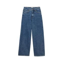 TOM TAILOR Mädchen Wide Leg Jeans mit Stretch, blau, Uni, Gr. 152