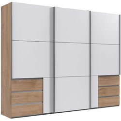 Schwebetürenschrank WIMEX "Level by fresh to go", weiß (plankeneichefarben, weiß), B:300cm H:236cm T:65cm, Schränke