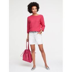 Strickpullover HEINE "Oversized Pullover", Damen, Gr. 36/38, lila (himbeere), 100% Baumwolle, unifarben, Pullover