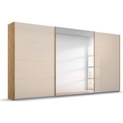 Schwebetürenschrank RAUCH "Kleiderschrank Schrank Garderobe KOLUNA mit Glastüren und Spiegel", beige (eiche artisan, glas champagner), B:360cm H:229cm T:62cm, Holzwerkstoff, Schränke, inkl. 2 Innenschubladen sowie extra Einlegeböden MADE IN GERMANY