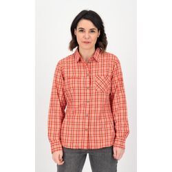 Outdoorhemd DEPROC ACTIVE "PHOENIX LS WOMEN", Damen, Gr. 54 (XXL), Normalgrößen, orange, 100% Polyester, Hemden, auch in Großen Größen erhältlich