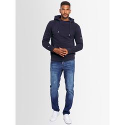 Kapuzenpullover ALESSANDRO SALVARINI "ASCalgarii", Herren, Gr. S (48), blau (navy), Obermaterial: 65% Baumwolle, 35% Polyester, Pullover Sweatshirt Hoodie