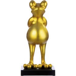Tierfigur CASABLANCA BY GILDE "Skulptur Frosch gold", gold (goldfarben), B:32cm H:68cm T:30cm, Kunstharz, Dekofiguren