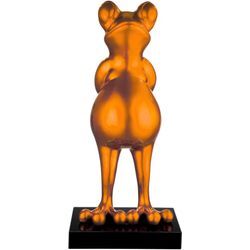 Tierfigur CASABLANCA BY GILDE "Skulptur Frosch orange", orange, B:32cm H:68cm T:30cm, Kunstharz, Dekofiguren