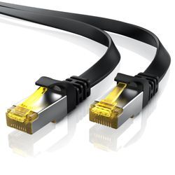 Primewire LAN-Kabel CAT.7, RJ-45 (Ethernet), CAT 7 Flachband U/FTP Gigabit Netzwerkkabel 10 Gbit/s Patchkabel - 25m
