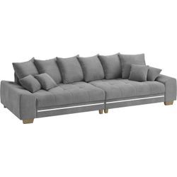 Big-Sofa MR. COUCH "Nikita II", grau (memphis 20 stone), B:300cm H:88cm T:118cm, Memphis (Grundgewebe - 100% Polyester; Nutzschicht- 90% Polyester / 10% Polyamide), Sofas, mit RGB-LED, Bluetooth-Soundsystem, Kaltschaum
