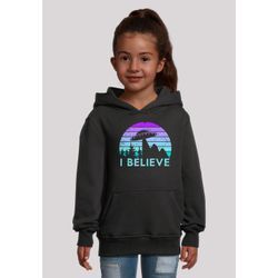 Kapuzenpullover F4NT4STIC "I BELIEVE UFO Alien Raumschiff Retro", Jungen, Gr. 110/116, schwarz, Obermaterial: 65% Baumwolle, 35% Polyester, relaxed fit, Pullover, Premium Qualität