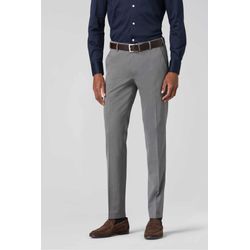 Chinos MEYER "Bonn", Herren, Gr. 23, Normalgrößen, grau (hellgrau), 52% Polyester;43% Wolle;5% Elasthan, unifarben, slim fit lang, Hosen, mit Stretch-Dehnbund