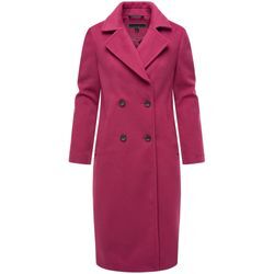 Langmantel NAVAHOO "Sternlein 14", Damen, Gr. L (40), lila (beere), Obermaterial: 90% Polyester, 10% Viskose, Innenfutter: 100% Polyester, Ärmelfutter: 100% Polyester, gerade kniebedeckend, Ärmel ohne Ärmelschlitz normaler Saum, Mäntel, Kurzmantel in Woll-Optik mit Reverskragen