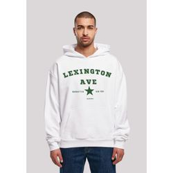 Kapuzenpullover F4NT4STIC "Lexington Ave OVERSIZE HOODIE", Herren, Gr. L, weiß, Obermaterial: 100% Baumwolle, oversize, Pullover, Print