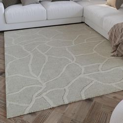 Teppich WECON HOME "Hamptons TWENTYSIX", beige (creme weiß), B:200cm H:10mm L:300cm, Polyester, Teppiche, Läufer, Kurzflor, Wohnzimmer, Schlafzimmer, elegant, Mosaik