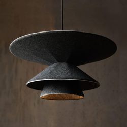 LOOM DESIGN LED-Hängeleuchte Morphic, schwarz, Filz, Ø 50 cm