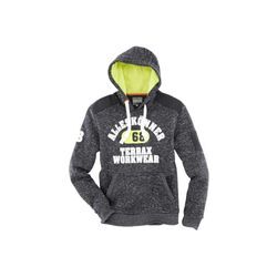 TERRAX Workwear Strickfleecehoody Gr. S schwarz melange/lime (80387-1048-S)