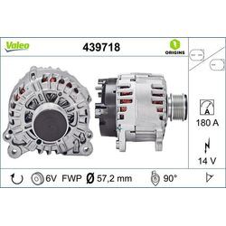 VALEO Generator NEW ORIGINAL PART 14V 180A für SKODA VW SEAT AUDI 3L903023DX 3L903024FX 3L903023BX 439718