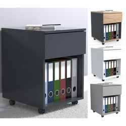 VCM Rollcontainer Beistellcontainer mit Schubladen Maße ca. H. 55 x B. 39 x T. 45 cm Bürocontainer - Dalosa 1 Schublade