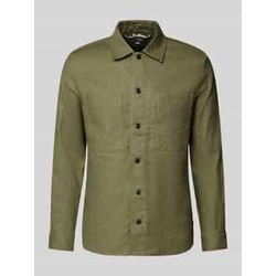 Slim Fit Hemdjacke aus Leinen-Baumwoll-Mix Modell 'PELTON'