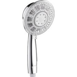 Handbrause EISL "YLLUMI", grau (chromfarben), Duschköpfe, Duschkopf mit temperaturgesteuertem LED-Farbwechsel, Chrom