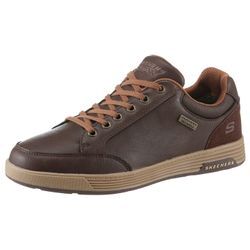 Sneaker SKECHERS "CAVELL-SPARKMAN", Herren, Gr. 42, braun, Lederimitat, Schuhe, Freizeitschuh, Halbschuh, Schnürschuh aus wasserabweisendem Material