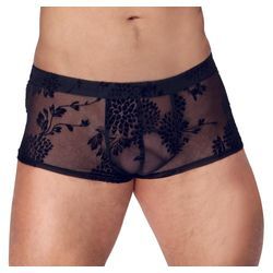 Pants aus feinem Powernet mit Paradies-Samtflockprint