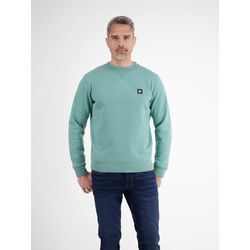 Sweatshirt LERROS "LERROS Urbaner Sweatshirtstyle für Herren", Herren, Gr. L, blau (fjord blau), 50% Baumwolle, 50% Polyester, Sweatshirts