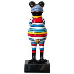 Skulptur GESTREIFTER FROSCH