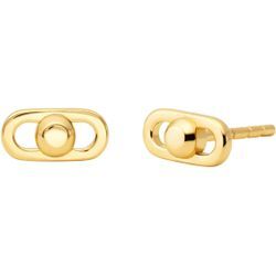 Paar Ohrstecker MICHAEL KORS "Schmuck Geschenk Silber 925 Ohrringe Astor Link", gold (gelbgoldfarben), Ohrringe, Damen, Silber 925 (Sterlingsilber)