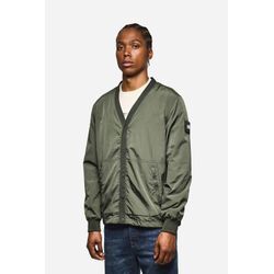 Wolljacke WEEKEND OFFENDER "RONSON PARACHUTE CARDIGAN Herren", Herren, Gr. L, schwarz forest, 100% NYLON, normal, Jacken, Jacke Herren, leichte Überjacke, V-Ausschnitt, Strickjacke, Sale