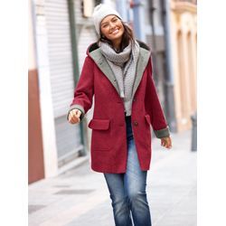 Anorak CASUAL LOOKS, Damen, Gr. 44, rot (kirsche), 100% Polyester, unifarben, Jacken