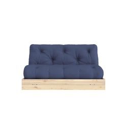 Schlafsofa KARUP DESIGN "Flip Sofabed, Made in Europe, mehrere Farben, vielseitig einsetzbar", blau (navy), B:145cm H:83cm T:98,5cm, Bezug: 80% Baumwolle, 20% Polyester, Sofas, inkl. handgefertigte Futonmatratze, FSC-zertifiziertes Massivholz