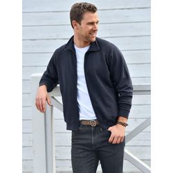 Sweatjacke FRUIT OF THE LOOM, Herren, Gr. 6, blau (dunkelblau), 70% Baumwolle, 30% Polyester, Sweatjacken